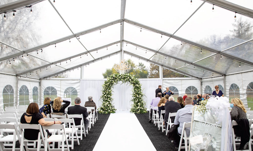 Outside wedding outlet tents